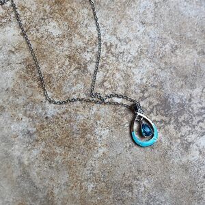 Beautiful blue gem necklace